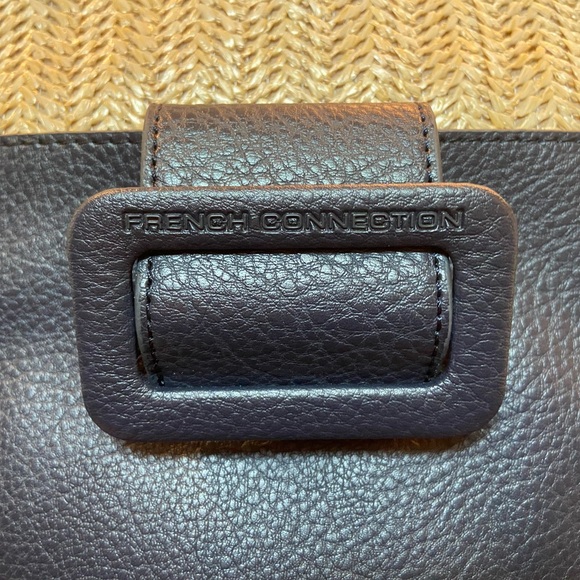 French Connection Lucia Straw Double Handle Tote Bag - Picture 2 of 15